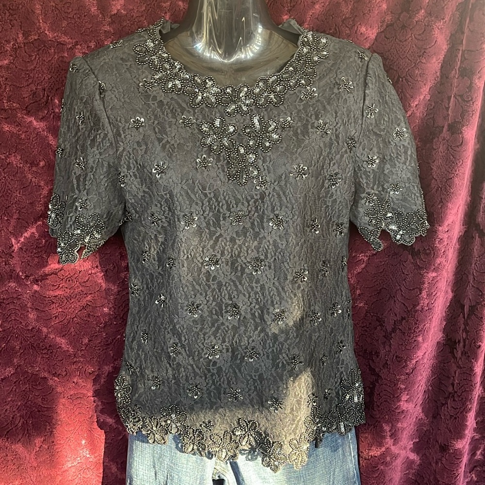 Brilliante beaded lace top
